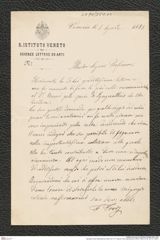 Nachlass Franz Steindachner, Brief von F. R. Trog an Franz Steindachner (06.04.1883), Inv.Nr. 551.01, Seite 1